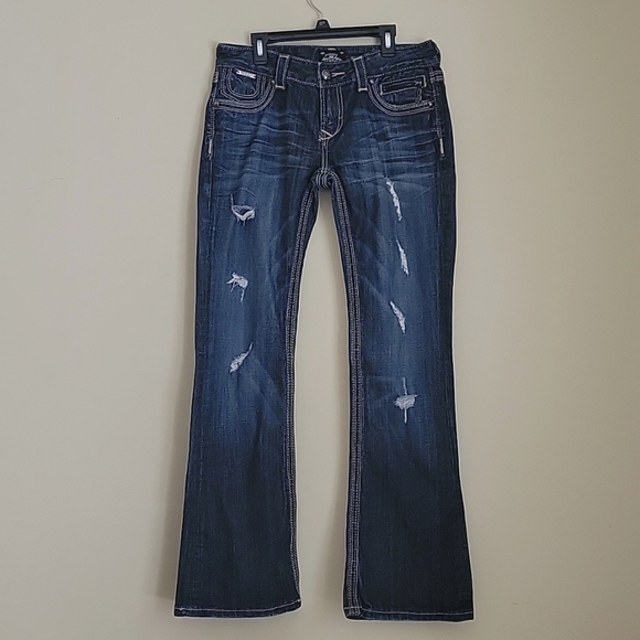 Express Denim - Y2K ReRock for Express bootcut jeans  size 4 Short